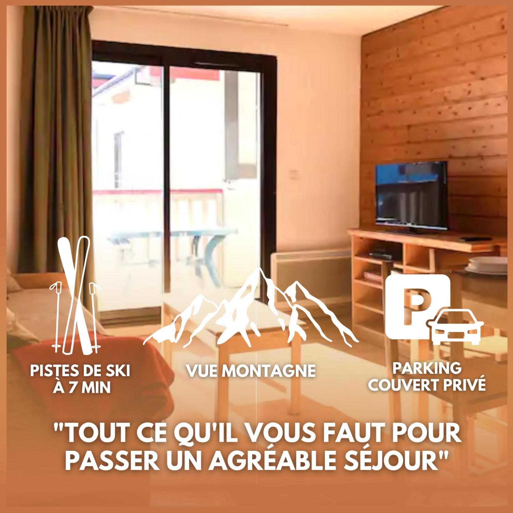 Charmant T3 Avec Vue Montagne Et Parking Privatif Font-Romeu-Odeillo-Via Екстер'єр фото